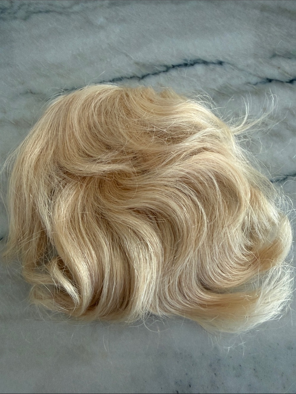 Christine Jordan Vintage Light Blonde Hair Topper - 100%  Human Hair